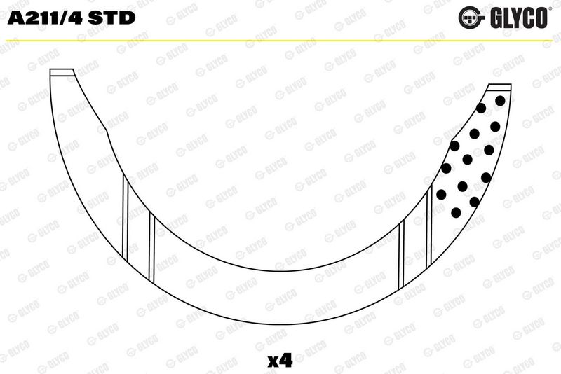 Rondelle+d'écartement+vilebrequin GLYCO A211/4 STD