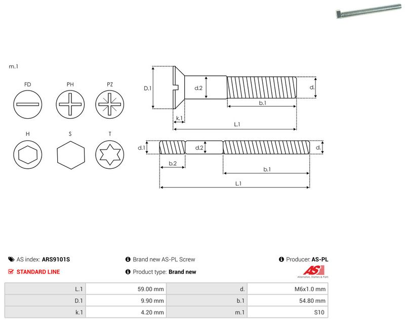 AS-PL ARS9101S Repair Set, alternator