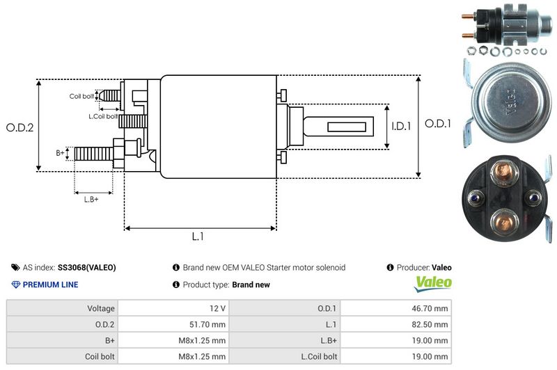 AS-PL SS3068(VALEO) Solenoid Switch, starter