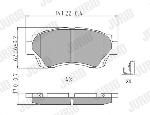 JURID TOYOTA гальмівні колодки передній Camry 91-,Lexus GS,LS