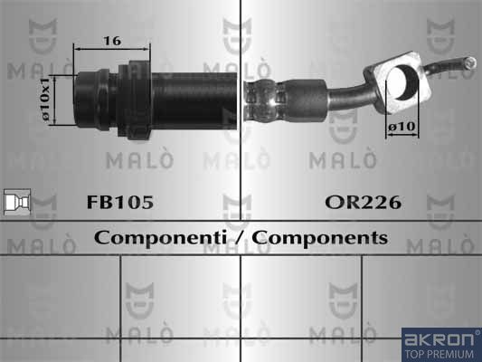 AKRON-MALÒ fékcső 80709