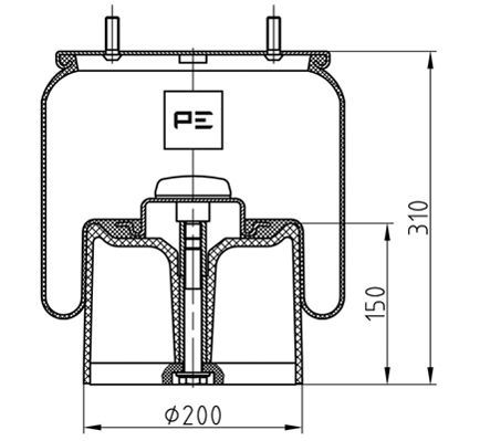 Mech, pneumatické odpružení 084.082-74A