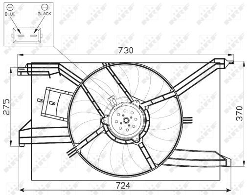 NRF 47458 Fan, engine cooling