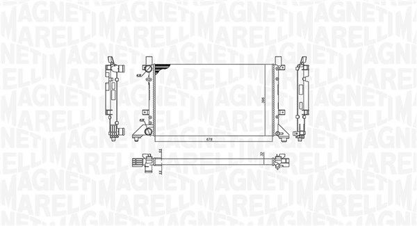 Радіатор, система охолодження двигуна, Magneti Marelli 350213189400