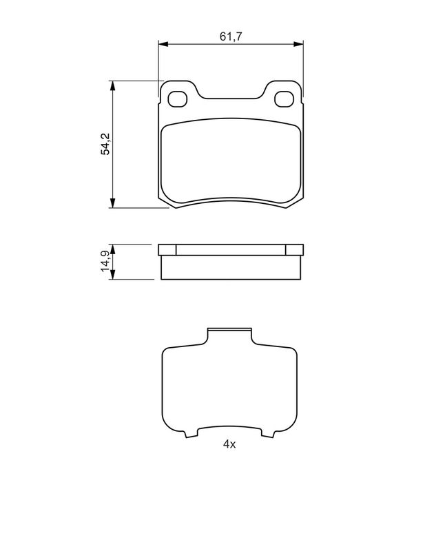 BOSCH Plaquettes de frein à disque 0 986 466 871