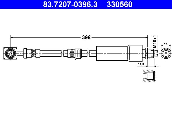 Furtun frana 83.7207-0396.3 ATE