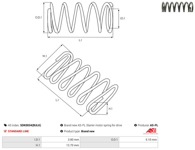 AS-PL SDK0034(BULK) Repair Kit, starter