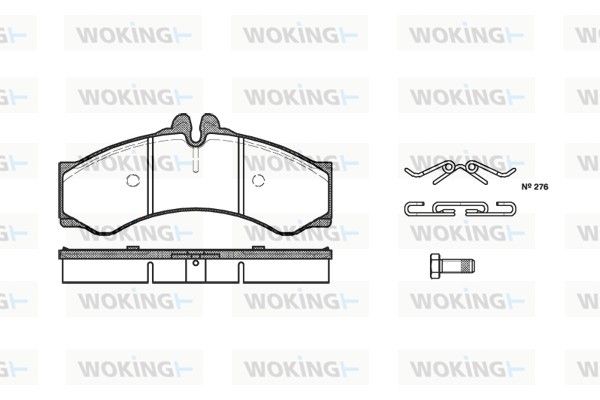 Комплект гальмівних накладок, дискове гальмо, Woking P714300