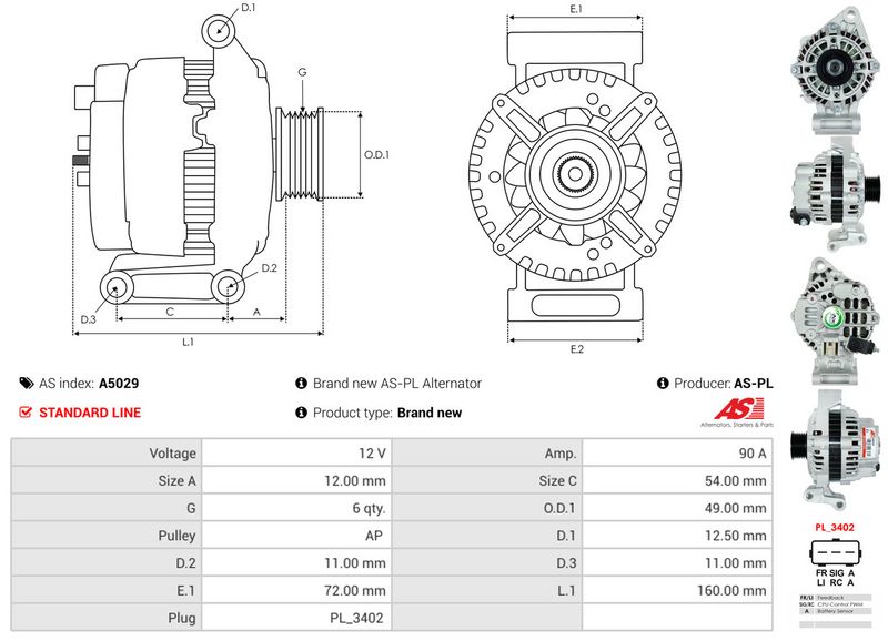 AS-PL A5029 Alternator