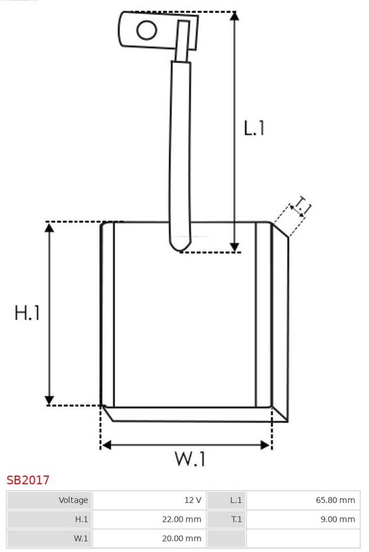 AS-PL SB2017 Carbon Brush, starter