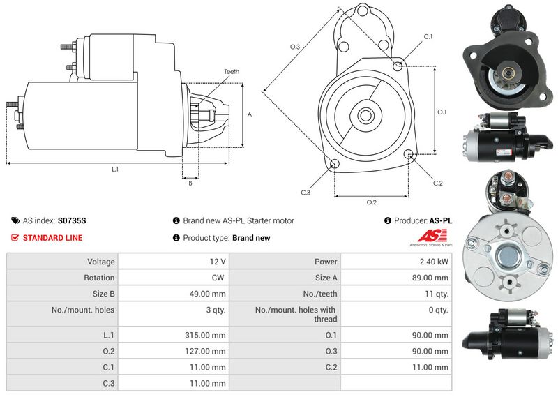 AS-PL S0735S Starter