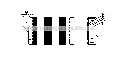 Радиатор печки AUDI, SEAT, VW VW6069 (выр-во AVA) AVA QUALITY COOLING VN6069