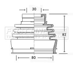 First Line FCB2577 Bellow, drive shaft