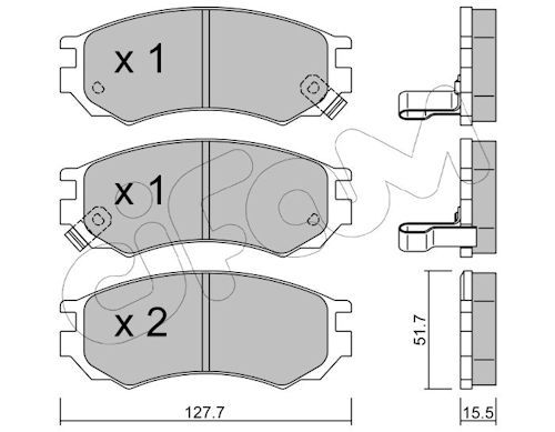 Set placute frana,frana disc 822-488-0 CIFAM
