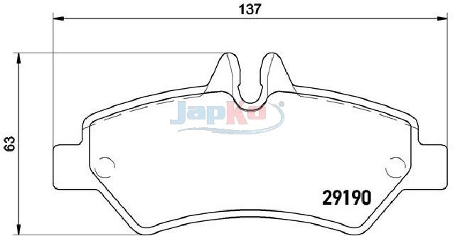JAPKO 510522 Brake Pad Set, disc brake
