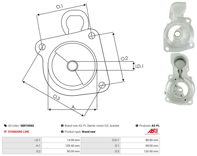 AS-PL SBR1009S Starter Lid, carburettor