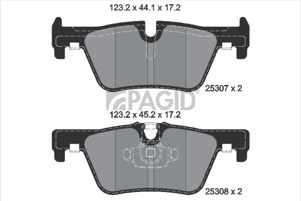 Sada brzdových destiček, kotoučová brzda T3138N
