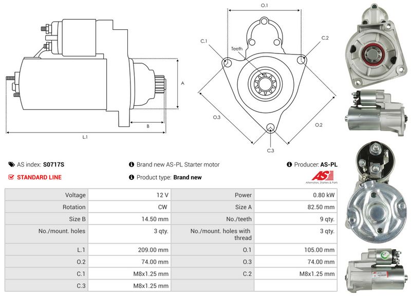 AS-PL S0717S Starter