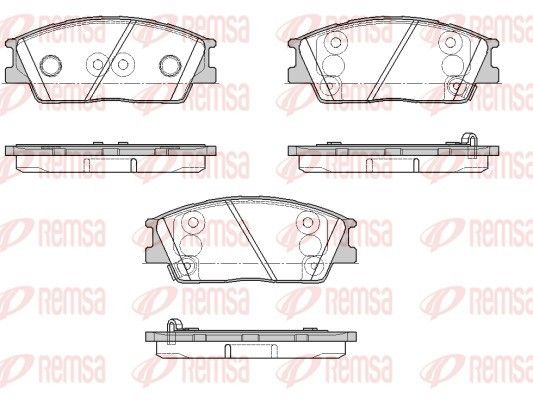 Комплект гальмівних накладок, дискове гальмо, Remsa 1967.02