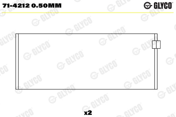 GLYCO hajtókar csapágy 71-4212 0.50mm