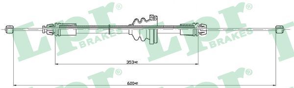 Тросовий привод, стоянкове гальмо, Lpr C0754B