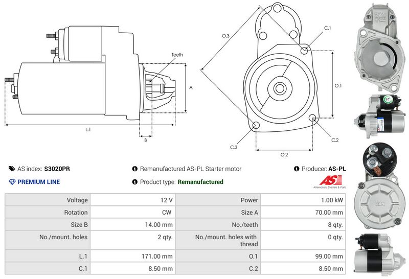 AS-PL S3020PR Starter