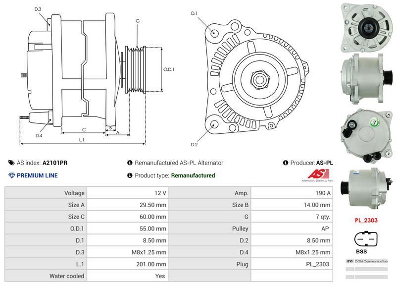 AS-PL A2101PR Alternator