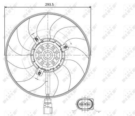 NRF 47395 Fan, engine cooling