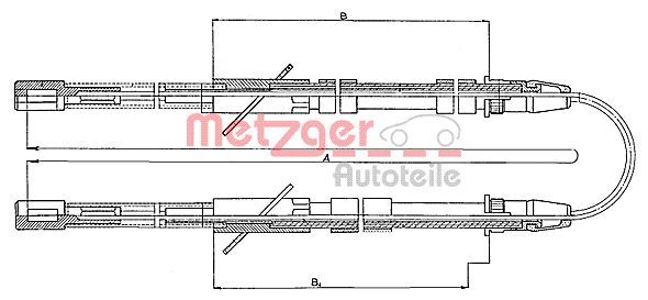 METZGER huzal, rögzítőfék 10.562