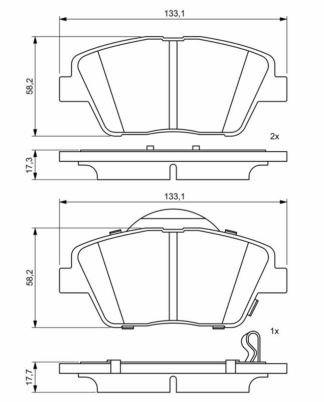 Set placute frana,frana disc 0 986 494 755 BOSCH