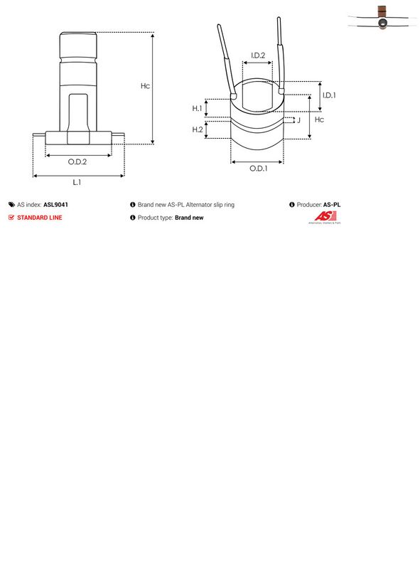 AS-PL ASL9041 Slip Ring, alternator