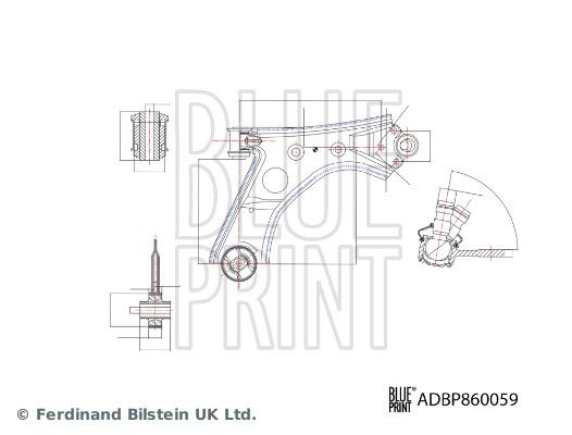 BLUE PRINT ADBP860059 Control/Trailing Arm, wheel suspension
