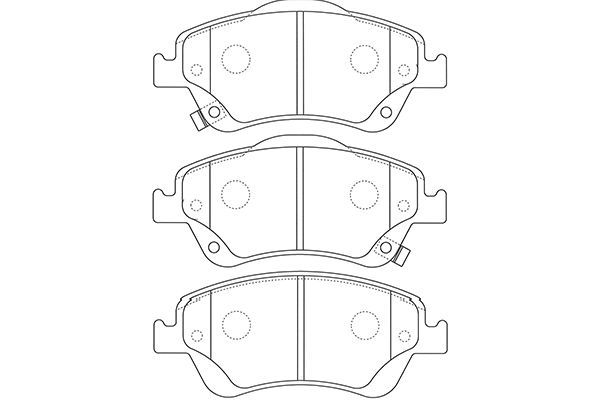 Комплект гальмівних накладок, дискове гальмо, Kavo Parts BP-9127