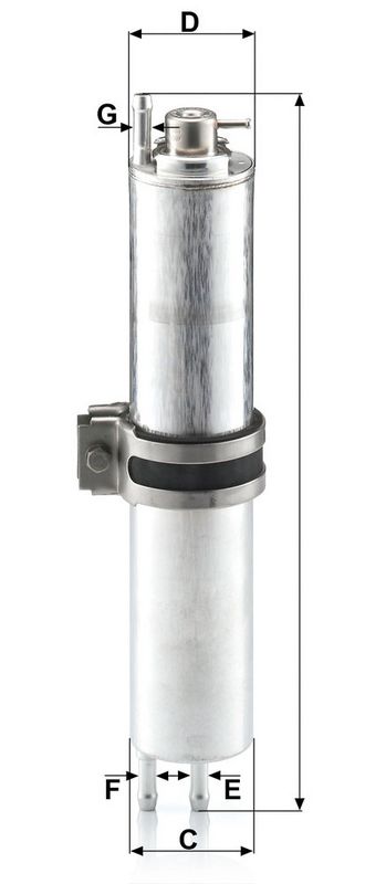 Kütusefilter, MANN-FILTER WK 532, 2