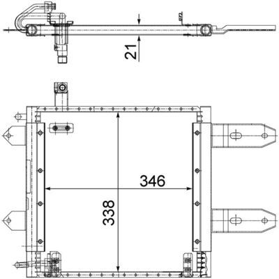 MAHLE kondenzátor, klíma AC 287 000S