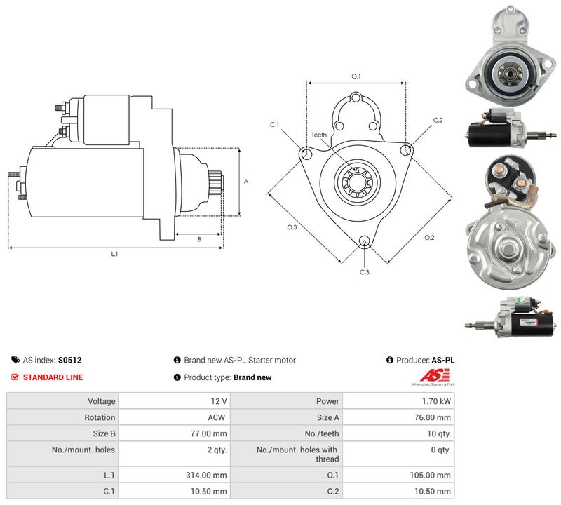 Starter, AS-PL S0512