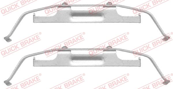 Комплект приладдя, накладка дискового гальма, Quick Brake 109-1642