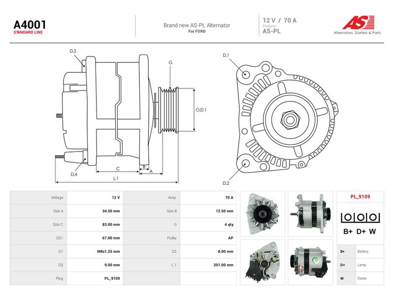 Generaator, AS-PL A4001