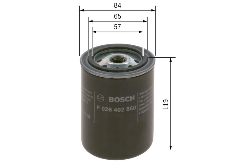 BOSCH F 026 402 860 Fuel Filter