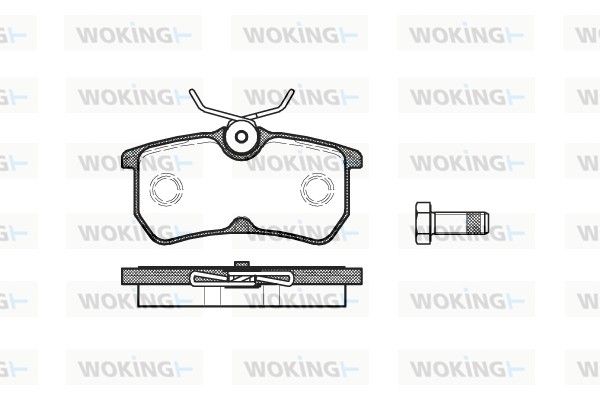 Комплект гальмівних накладок, дискове гальмо, Woking P7933.00