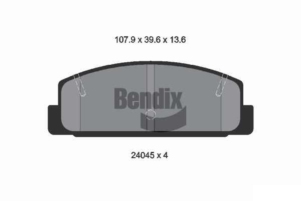 BENDIX Braking fékbetétkészlet, tárcsafék BPD1266