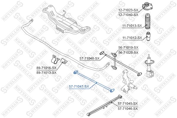 STELLOX 57-71047-SX Rod/Strut, wheel suspension