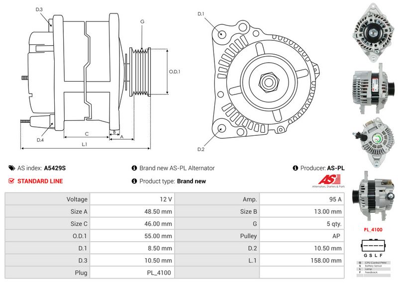 AS-PL A5429S Alternator