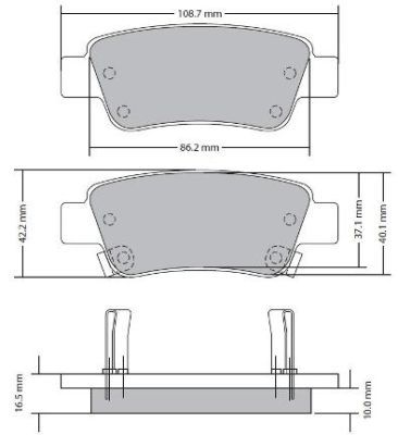 FREMAX FBP-1717 Комплект гальмівних накладок, дискове гальмо