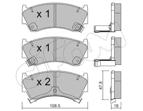 Set placute frana,frana disc 822-278-0 CIFAM
