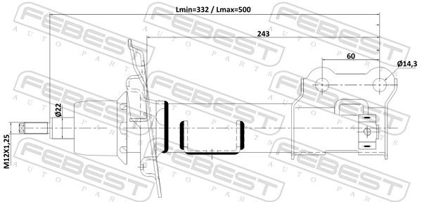 FEBEST 12110-014FL Shock Absorber
