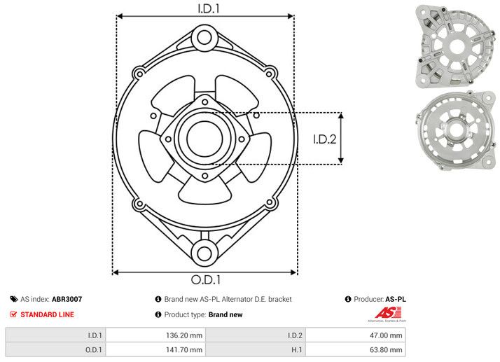 Kaitsekate, generaator, AS-PL ABR3007