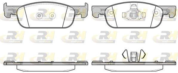 Комплект гальмівних накладок, дискове гальмо, передня вісь, Logan II, Sandero II (12->), Roadhouse 21718.00