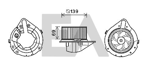 Motor eléctrico, ventilador habitáculo