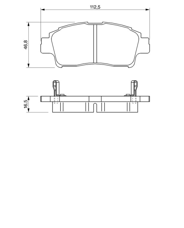 Piduriklotsi komplekt, ketaspidur, BOSCH 0 986 424 535